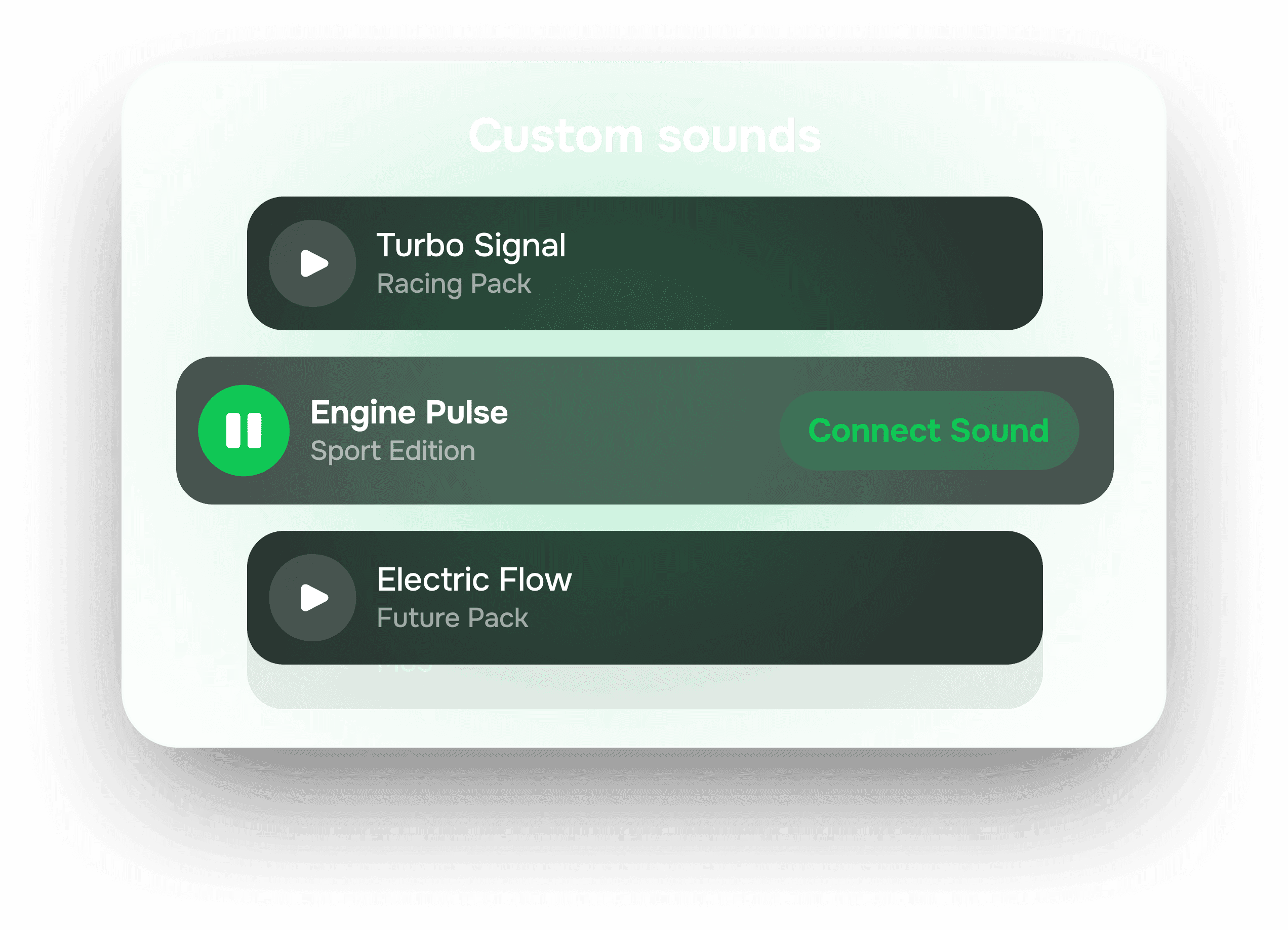 Custom CarPlay sounds — Turbo Signal, Engine Pulse, Electric Flow