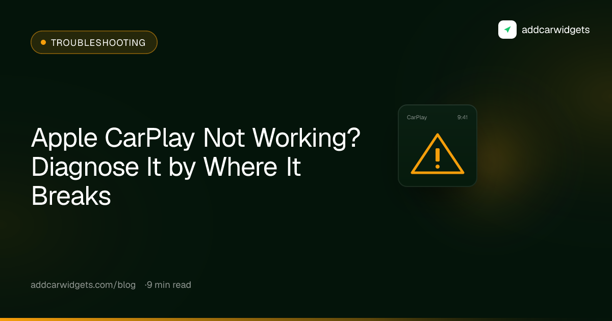 Apple CarPlay Not Working? Diagnose It by Where It Breaks
