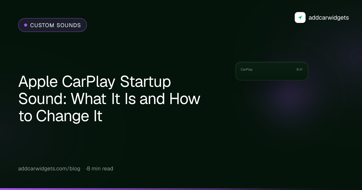 Apple CarPlay Startup Sound: What It Is and How to Change It