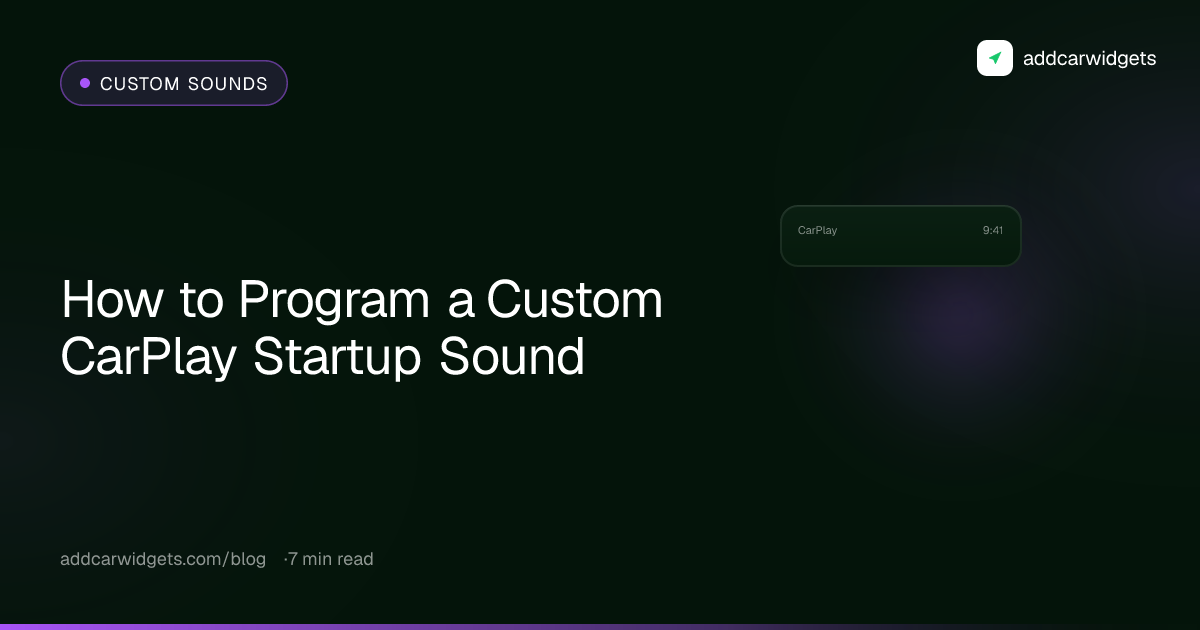How to Program a Custom CarPlay Startup Sound