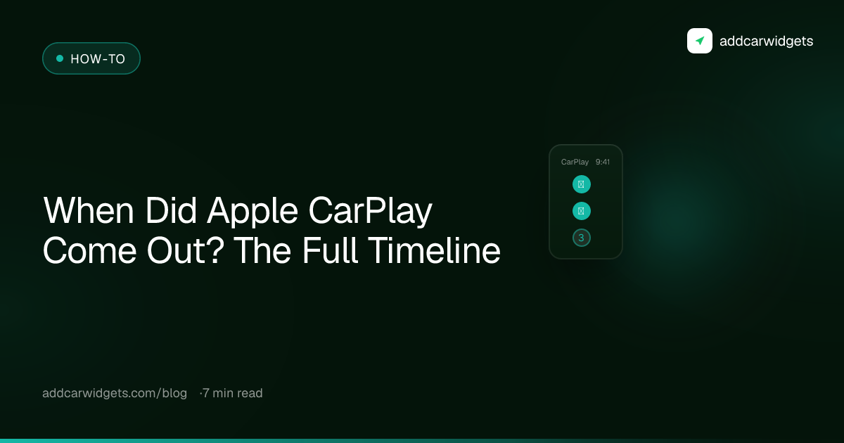 When Did Apple CarPlay Come Out? The Full Timeline