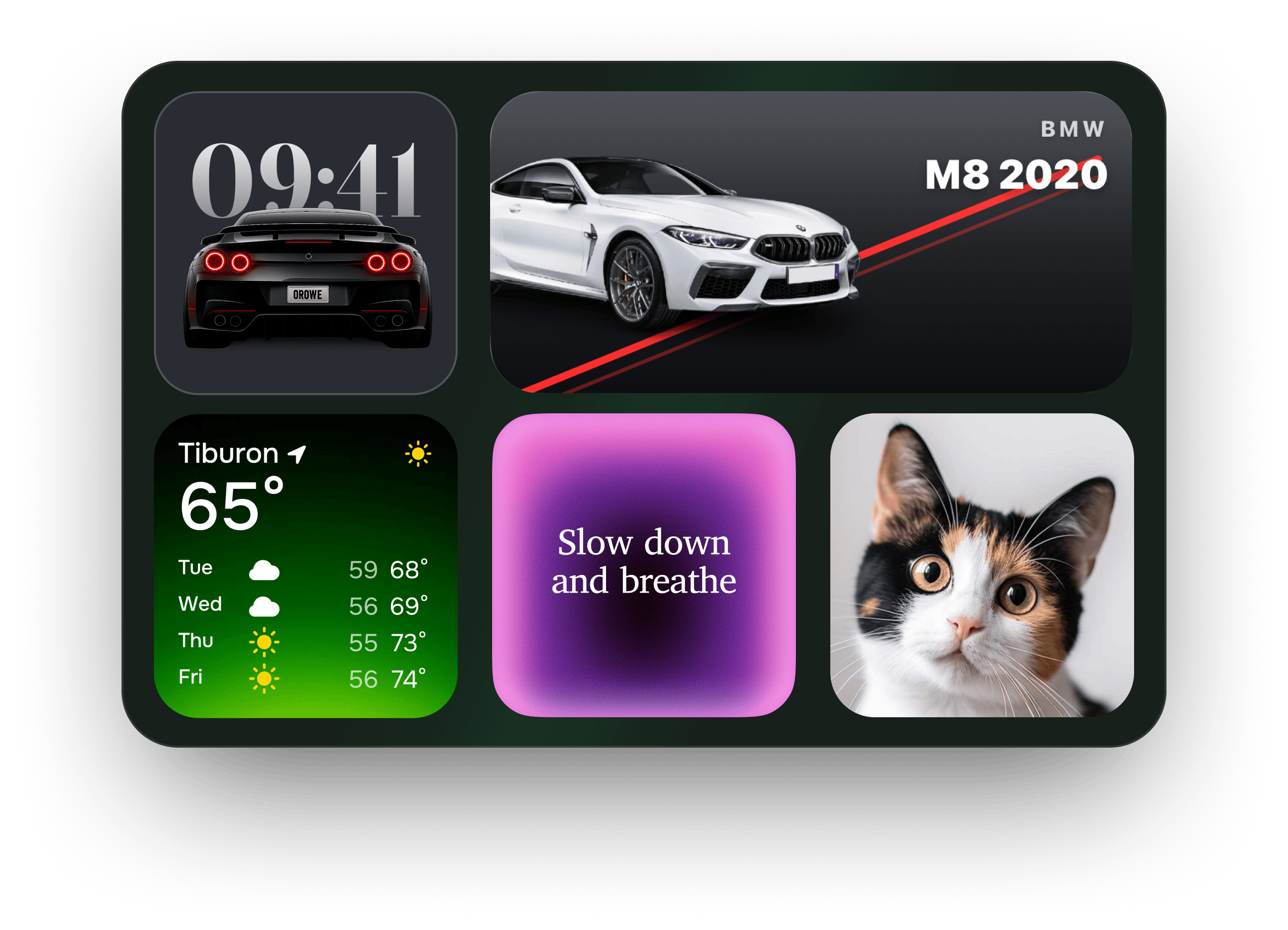 CarPlayホーム画面のウィジェット構成