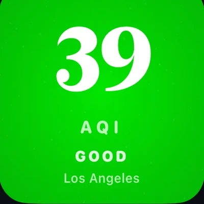 Air Quality widget in Car Play Connect