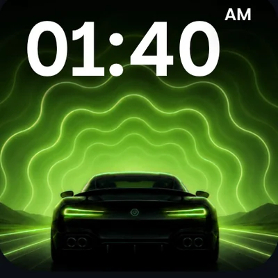 Neon Road widget in Car Play Connect