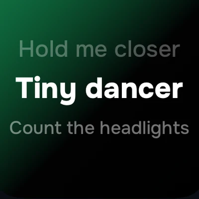 Live Lyrics widget in Car Play Connect
