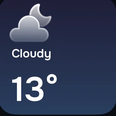 Cloudy widget in Car Play Connect