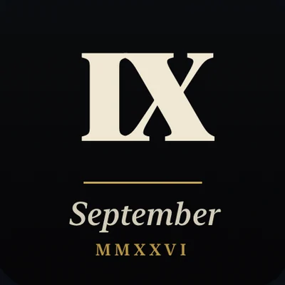 Roman Month widget in Car Play Connect